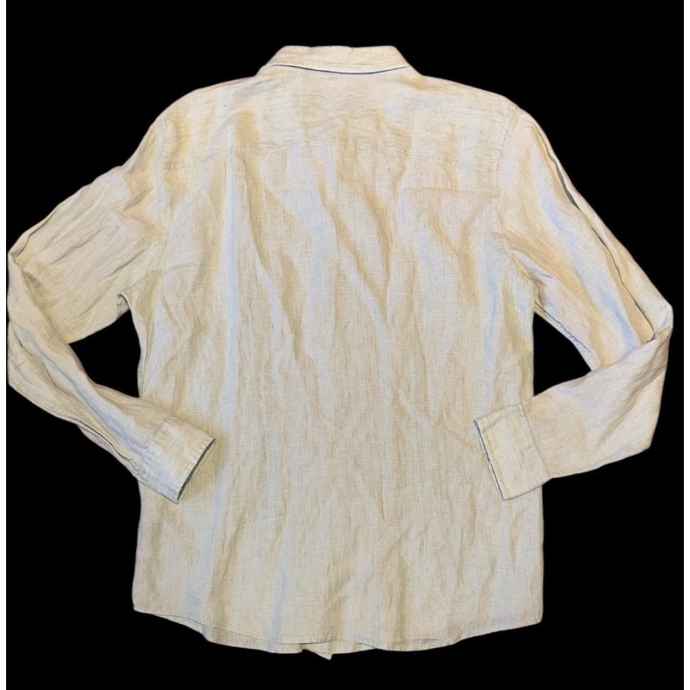 The Men's Store at Bloomingdale's Linen Shirt Button‎ Up L/S Men's Sz L - Picture 5 of 7